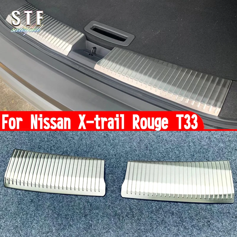 For Nissan X-trail Rouge T33 2021 2022 2023 Car Accessories Stainless Steel Interior Rear Bumper Sill Protector Molding