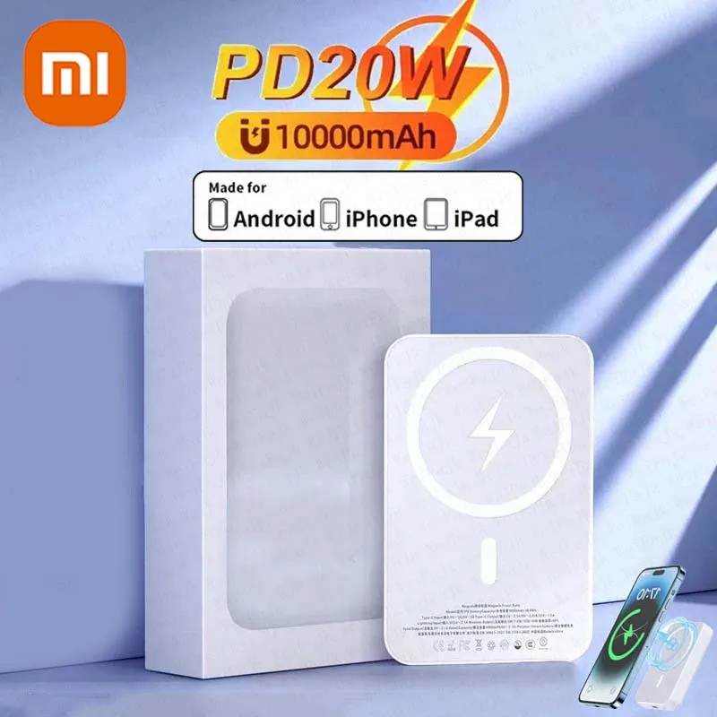 Xiaomi رقيقة جدا 20000mAh المغناطيسي Powerbank بطارية خارجية المحمولة اللاسلكية قوة البنك شاحن ل Magsafe آيفون 17 16 15