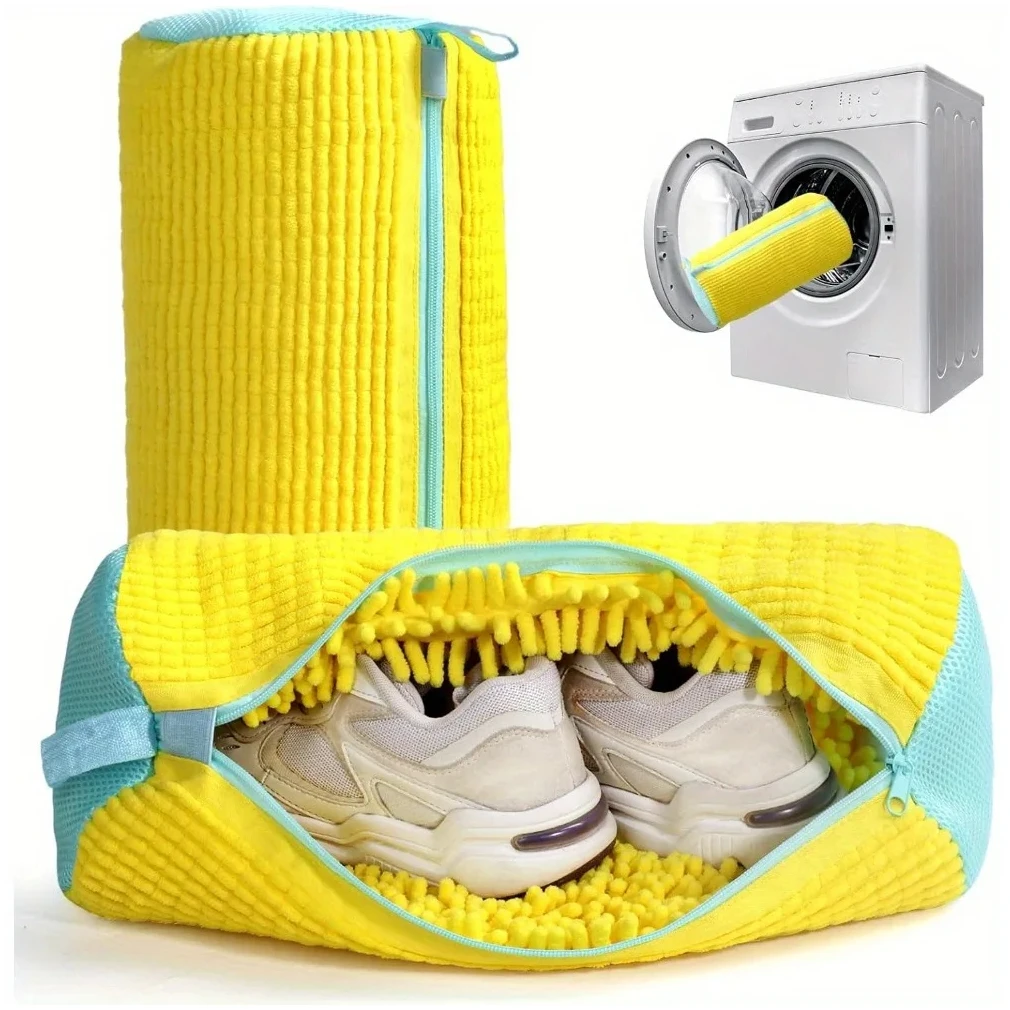

Shoe Washing Bag Washing Machine Laundry Bags Microfiber Closure Shoes Cleaning Bag Shoes Laundry Net Fluffy Fibers Sneaker