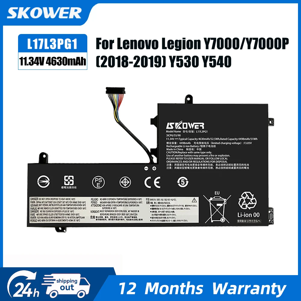 

SKOWER L17L3PG1 for Lenovo Legion Y530-15ICH Y540-15IRH/17IRH Y730 Y740 Y7000 Y7000P L17C3PG2 L17C3PG1 L17M3PG2
