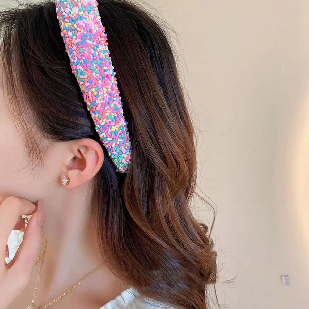 

Fashion Star Donut Headband Make Up Face Wash Hair Hoop Acrylic Hairband Female