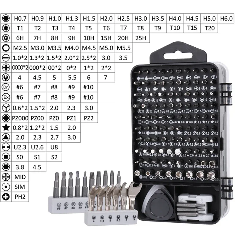 

138 In 1 Precision Magnetic Combination Screwdriver Set Hand Tool Set Screw driver Bits Repair For Phone Laptop Watch