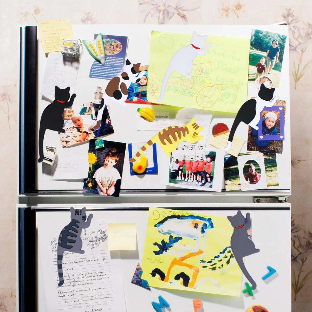 

Cat Ornaments for Lovers Fridge Sticker Animal Refrigerator Magnet Hook Grey Magnetic Hanging