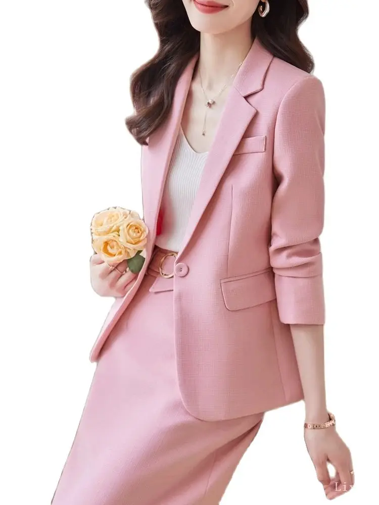 

Tops +Skirts Autumn Formal Blazer Skirt Sets Outfits Female Business Womens Office Ladies Work Jacket Suit 2-piece 2023 Winter