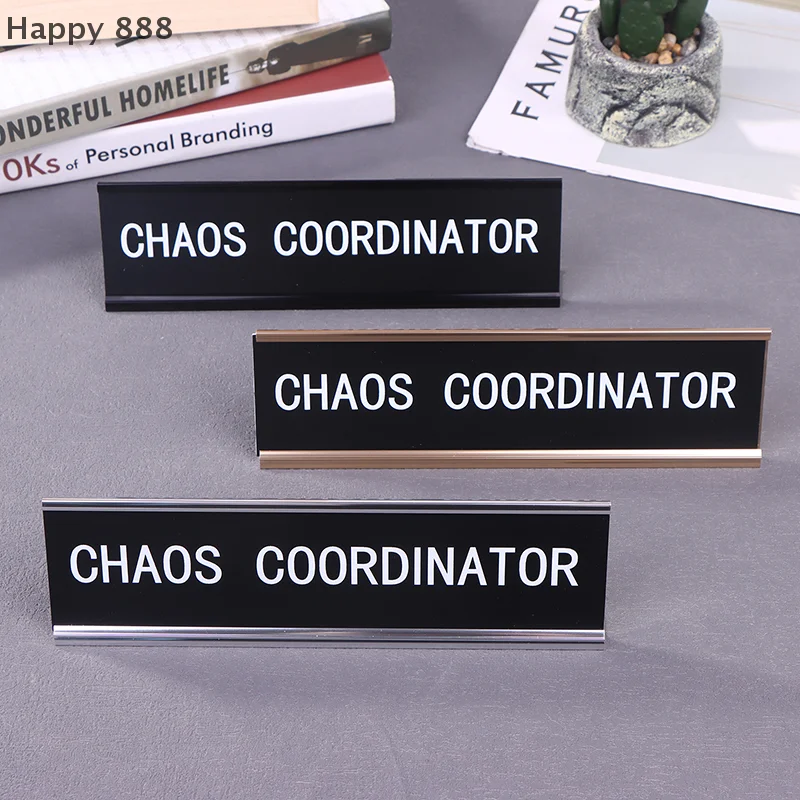 Humorous Desk Sign For Women – Metal Nameplate And Position Identifier For Office Organization And Workplace Decor