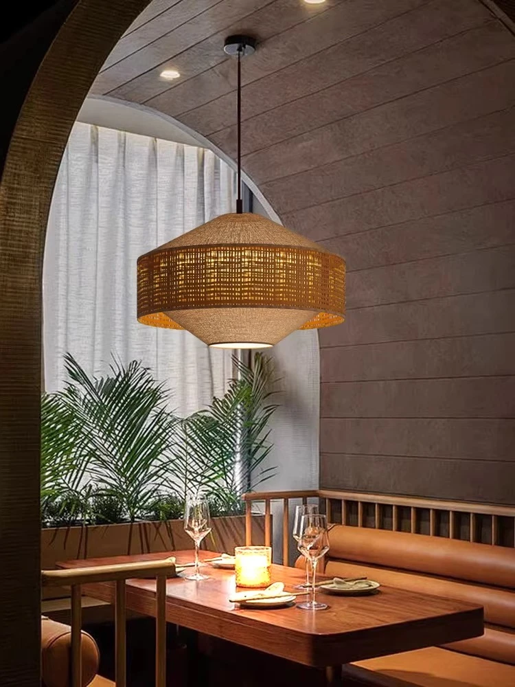 Wabi Sabi style restaurant private room chandelier coffee dining homestay tea room hotpot restaurant dining table lamp
