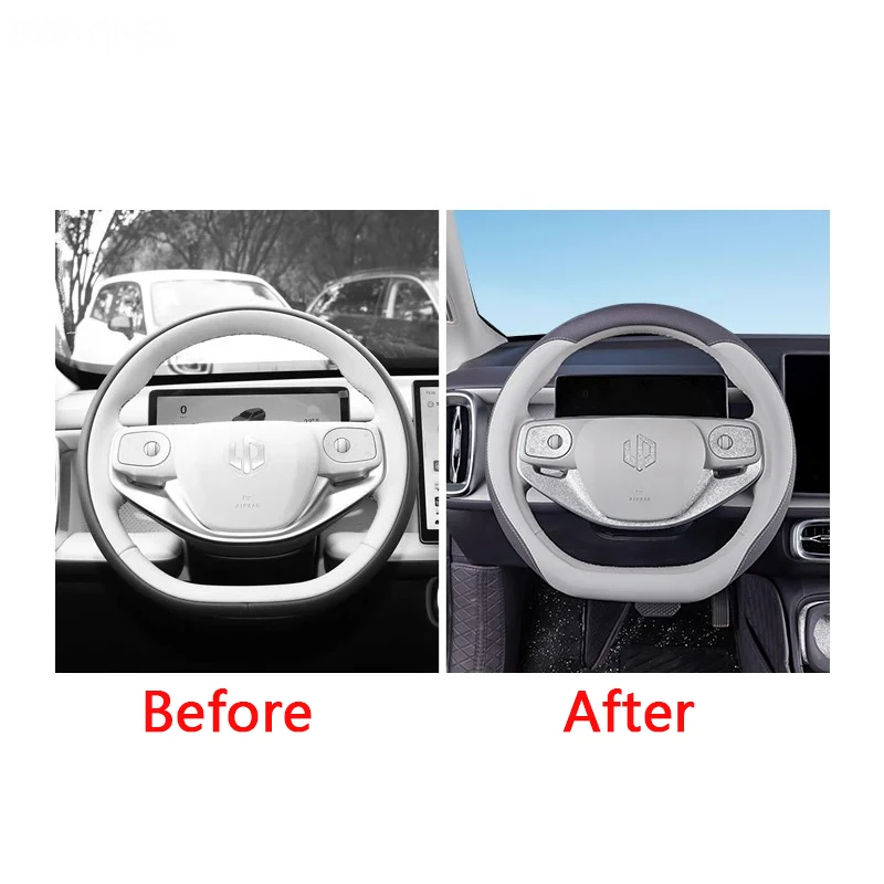 ل Leapmotor B10 2025 2026 غطاء عجلة القيادة الجلدية جميع المواسم المضادة للانزلاق امتصاص العرق لوازم تعديل Utomobile #4