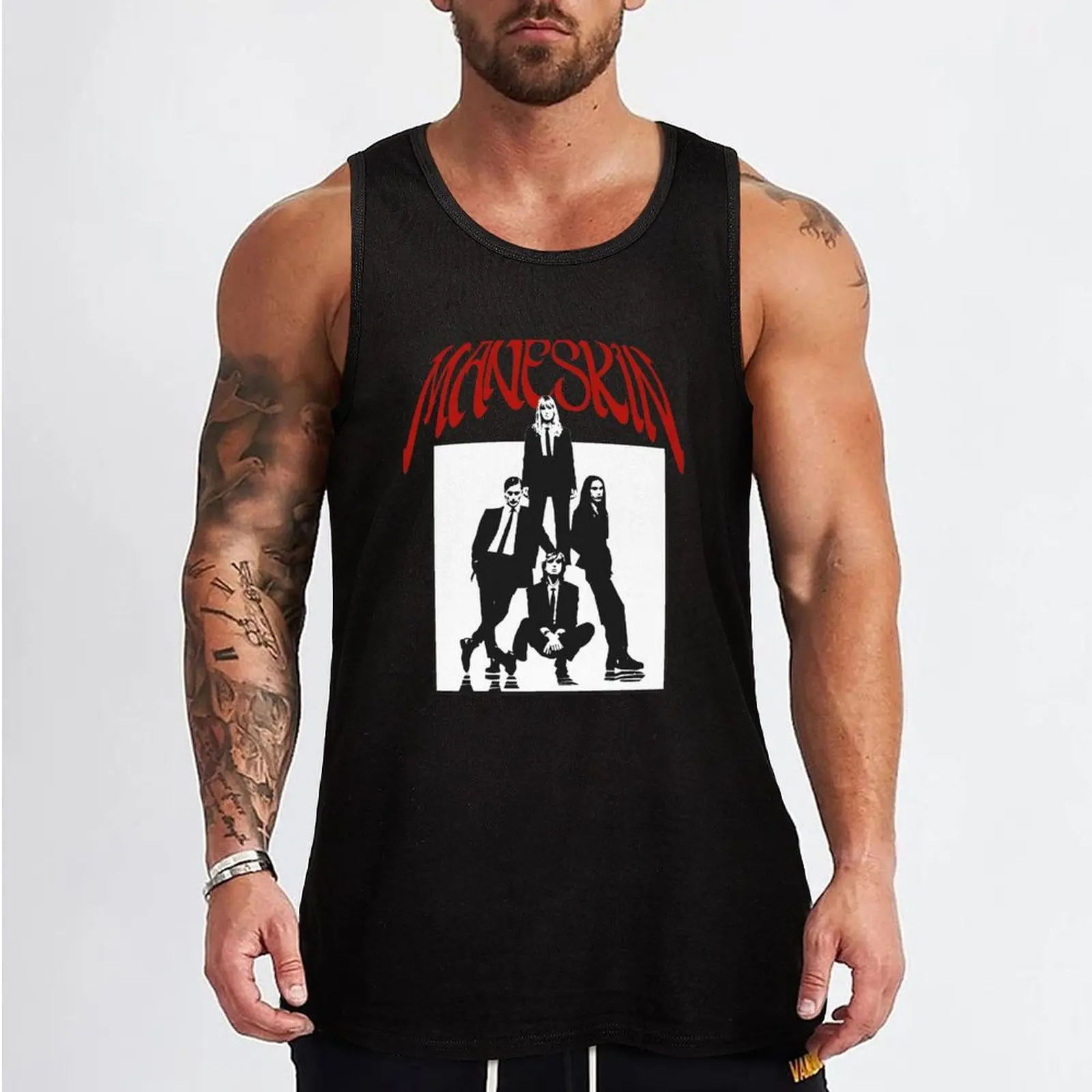 Maneskin Tank Top Vests gym Men's t-shirts anime gym Man sleeveless shirt