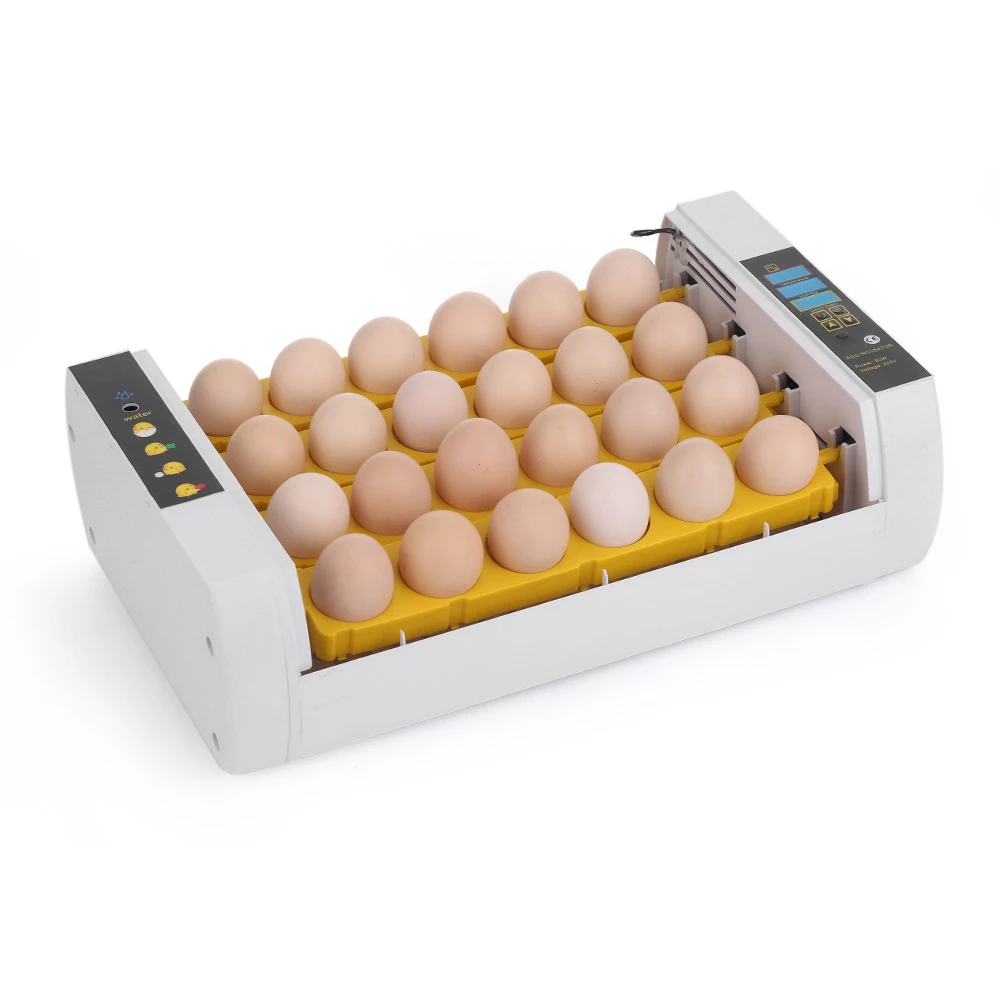 24-Eggs Intelligent Automatic Egg Incubator Temperature Control Hatcher for Hatching Chicken Duck Bird Quail Poultry AC220V Tool