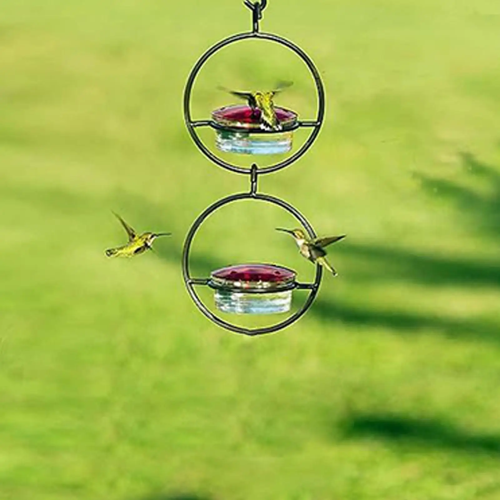 Humming Bird Feeders For Outdoors Round Feeding Tray Bird Feeders For Outdoors For Women Mom Hummingbird Lover Garden Watching