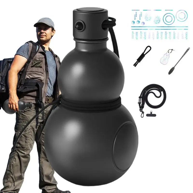 Gourd Bottle 30 Oz Sports Water Bottles Reusable Portable Water Bottle Chinese Retro-Inspired Screw Top Leak Proof Jug For