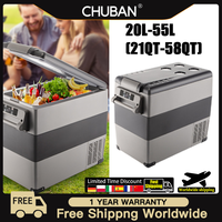 20L 22L 35L 45L 55L Elite Car Refrigerator Mini Fridge Freezer Portable Compressor Cooler DC 110-240V Ice Box for Camping Pro