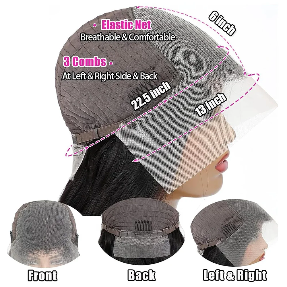 13x6 peruki z głębokim koronkowa fala z przodu z ludzkich włosów 13x6 200% gęstości koronkowe peruki ludzkie włosy wstępnie oskubane brazylijskie włosy ludzkie