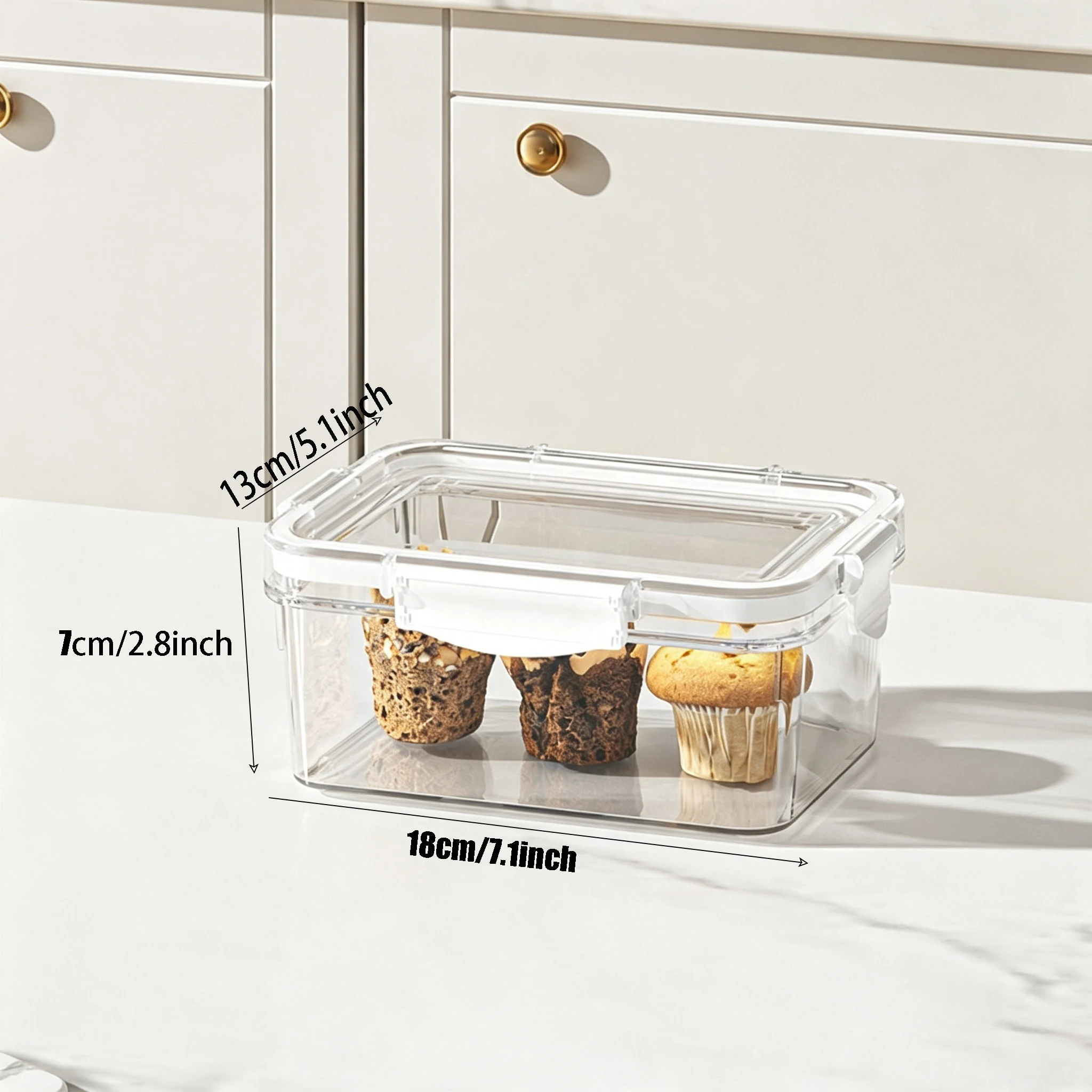 1pcs fresh-keeping box, food refrigerator specific storage box, frozen sealed box with lid, buckle box, bar storage box