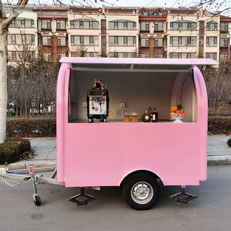 Low Price Ice Cream Cart Fruit Snack Food Truck Mobile Restaurant 2.2m Mobile Food Trailer Mini