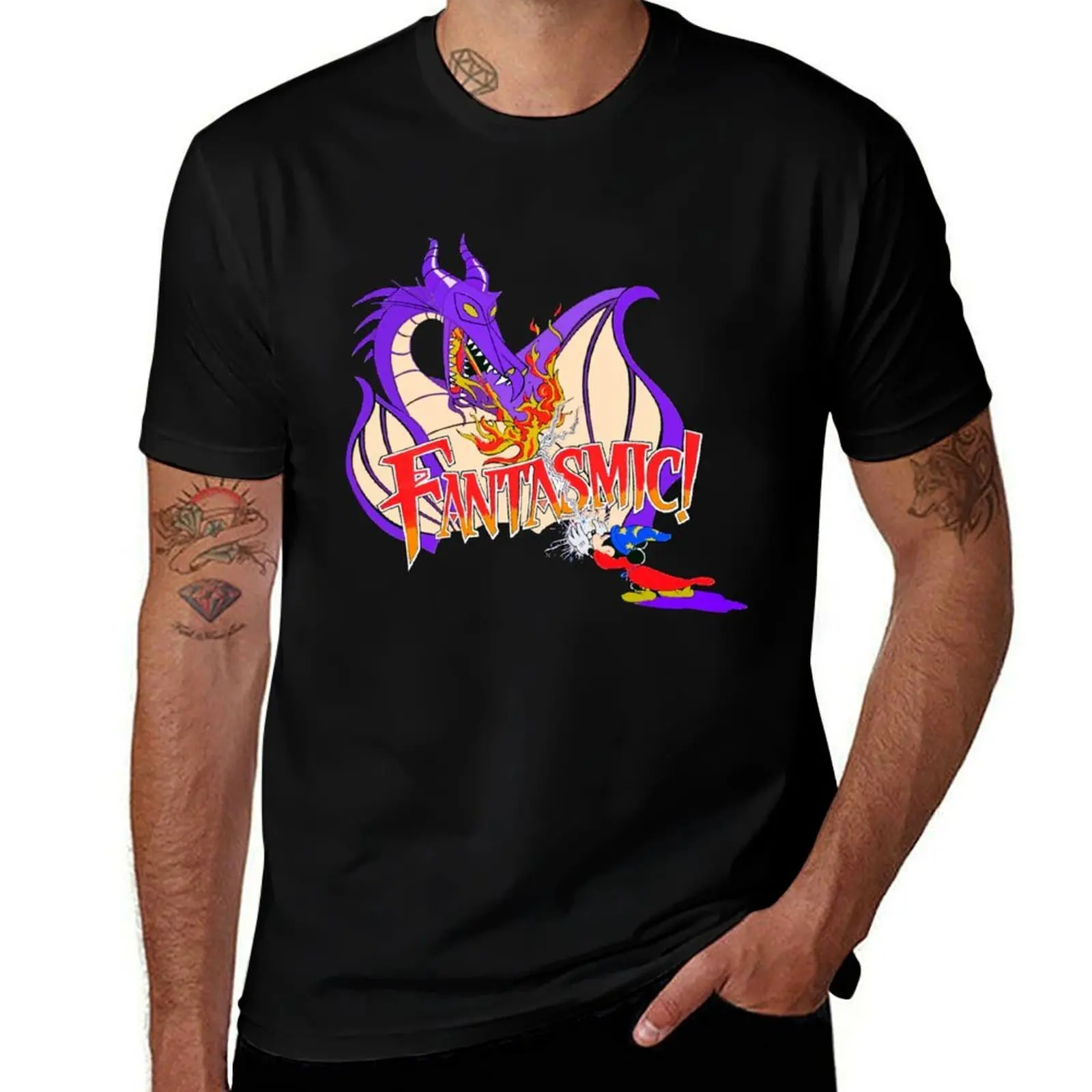Camiseta de diseño antiguo de dragón fantásmico, camisetas para hombre, camiseta de marca de lujo de alta calidad para hombre, camiseta gráfica de lujo para hombre