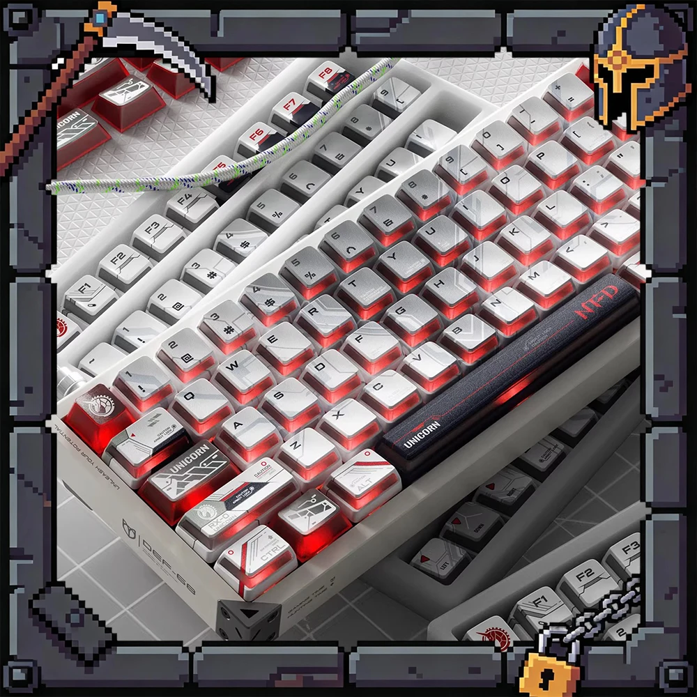 PIIFOX DZS-HDL PC Keycaps Fog Permeable Keycap PBT All-over Sublimation Keyboard Keycaps Customized PC Accessories Gifts