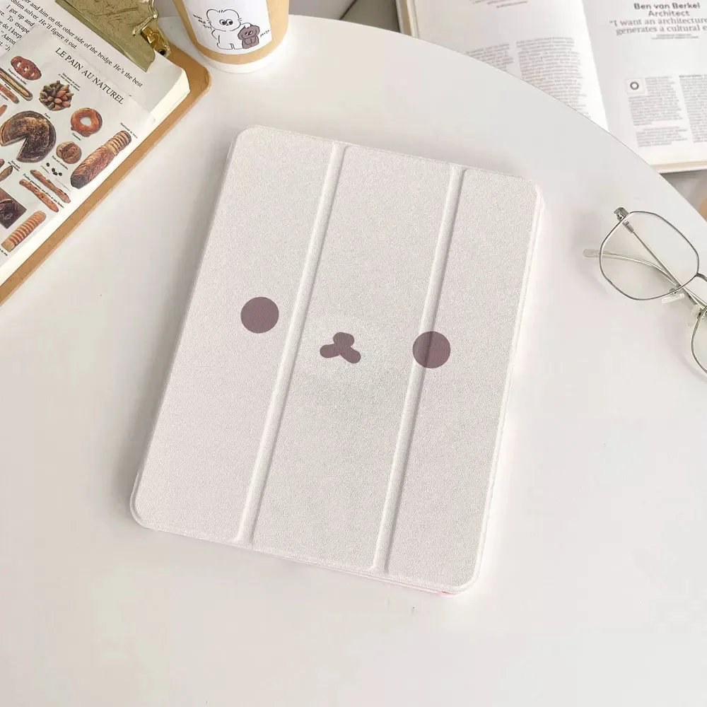 Cute Bear Kawaii Mirror Tablet Case For iPad 11th A16 10 9 8 7 5 Pro 13 11 M5 M4 M3 M2 12.9'' Air 4 3 2 1 Mini 7 6 8.3'' Cover