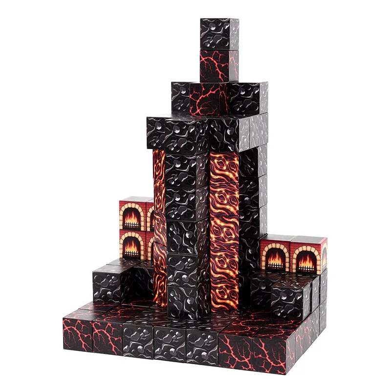 Children's puzzle gift Magnetic assembling Magma series set My world around magnetic block building blocks