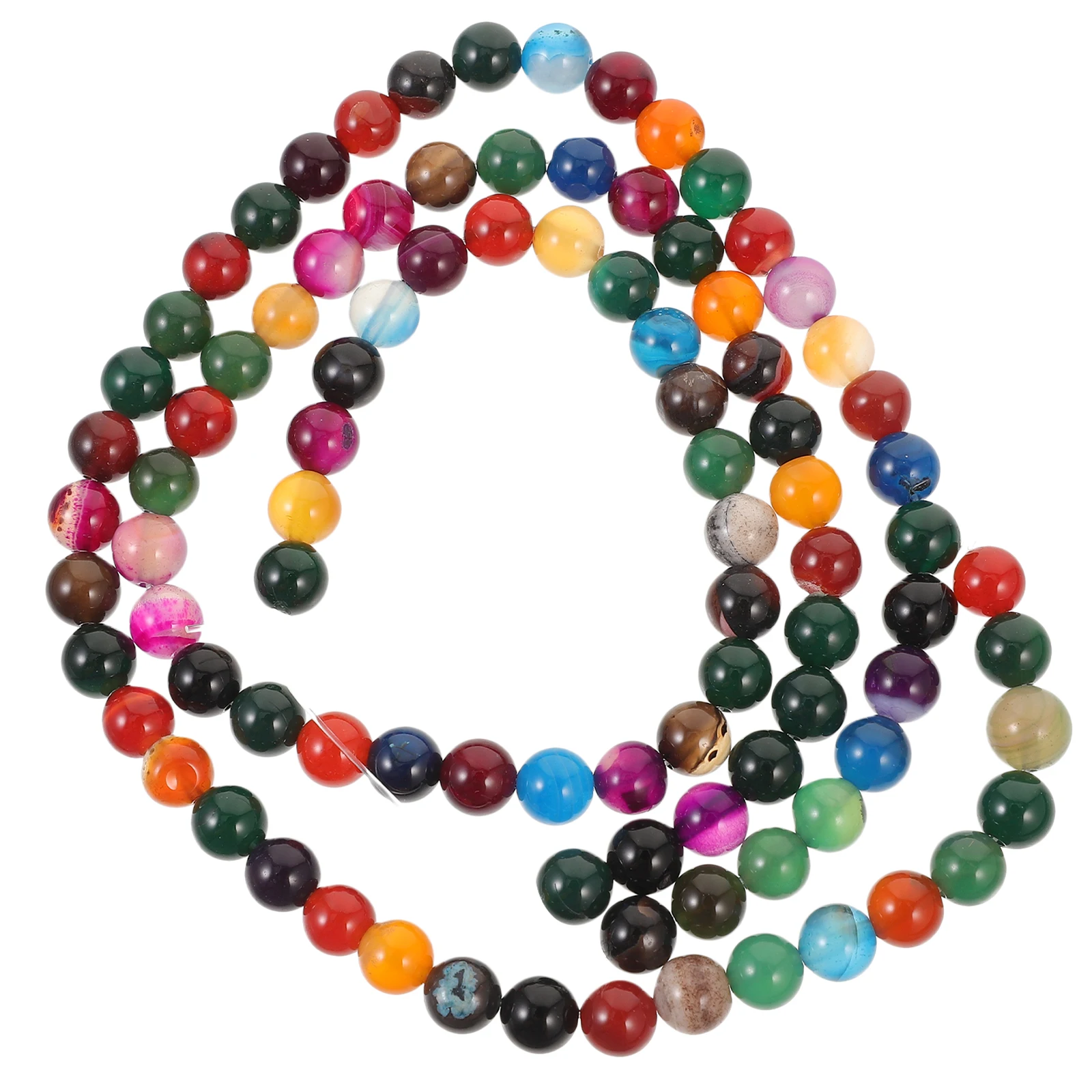 

2 Strings Natural Agate Beads 10mm DIY Jewelry Making Supplies Lightweight Decorative Bracelet Craft Gifts
