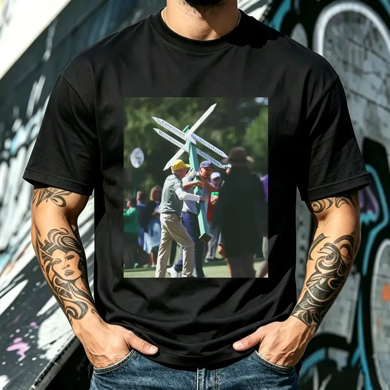 washed T Shirt Bryson DeChambeau Masters Tournament Augusta national 2024 vintage Washed Unisex graphic Slightly Stylish Soft