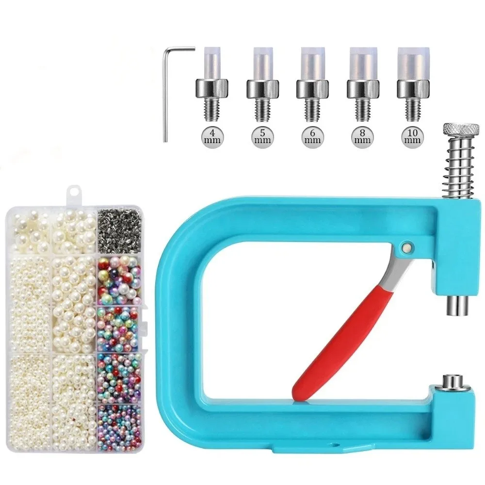 

Hand Press Pearl Handmade Setting Machine Professional Fashion Design Bead Setting Tool Portable Alloy Pearl Attachment Tool