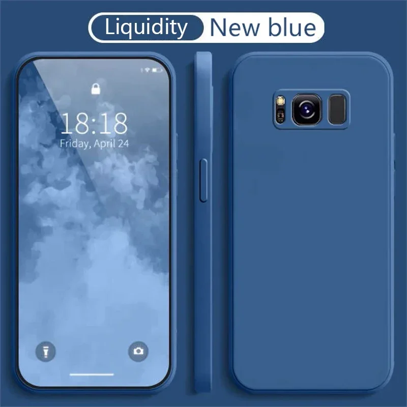 Luxuriöse flüssige Silikonhülle für Samsung Galaxy S8 S9 S10 Plus S24 S25 Plus Ultra S20 FE S21 S22 S23 Cover Soft Phone Case