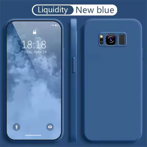 Luxury Liquid Silicone case For Samsung Galaxy S8 S9 S10 Plus S24 S25 Plus Ultra S20 FE S21 S22 S23 Cover Soft Phone Case