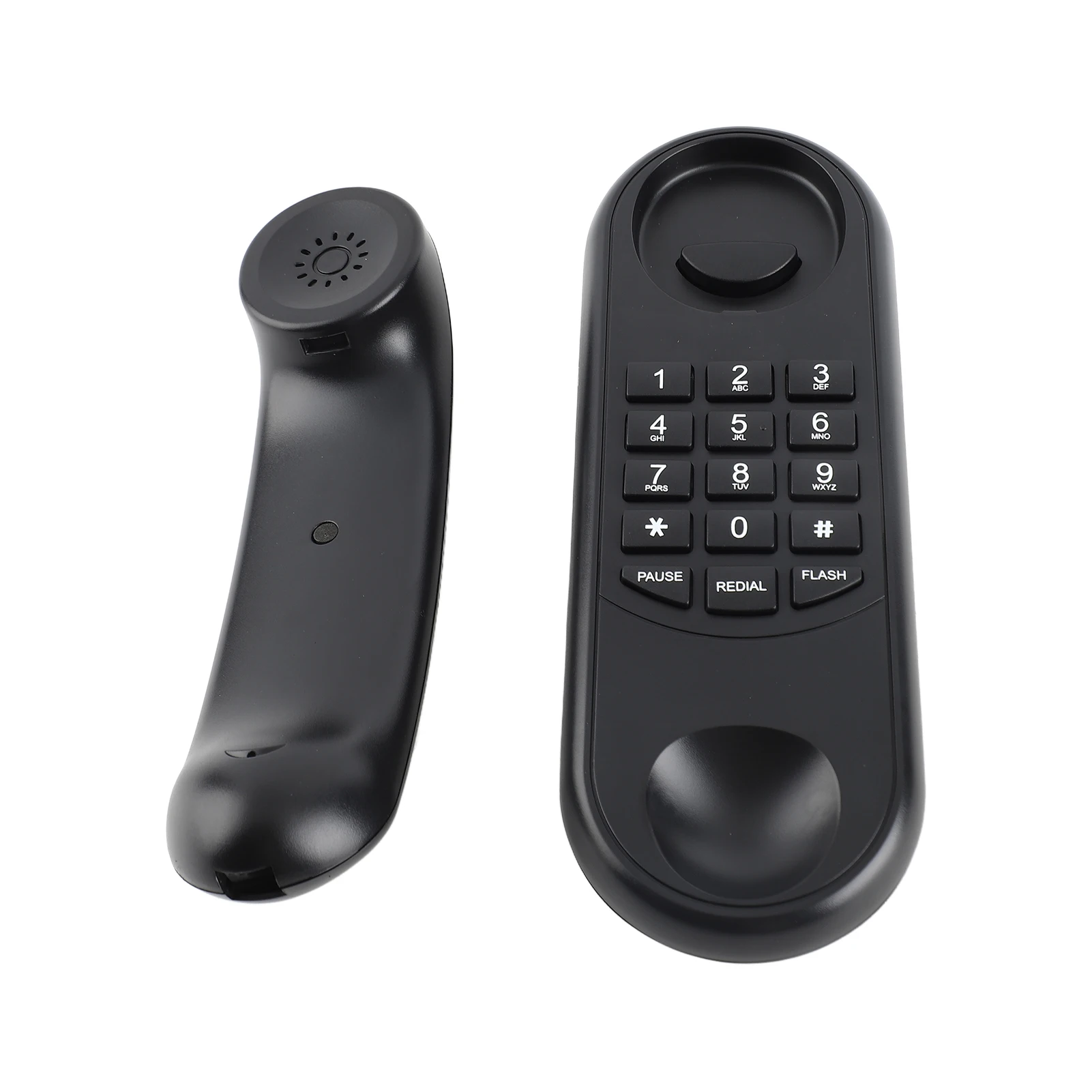 Portable Corded Telephone Phone Pause/ Redial/ Flash Wall Mountable Base Handset for House Home Call Center Office Company Hotel