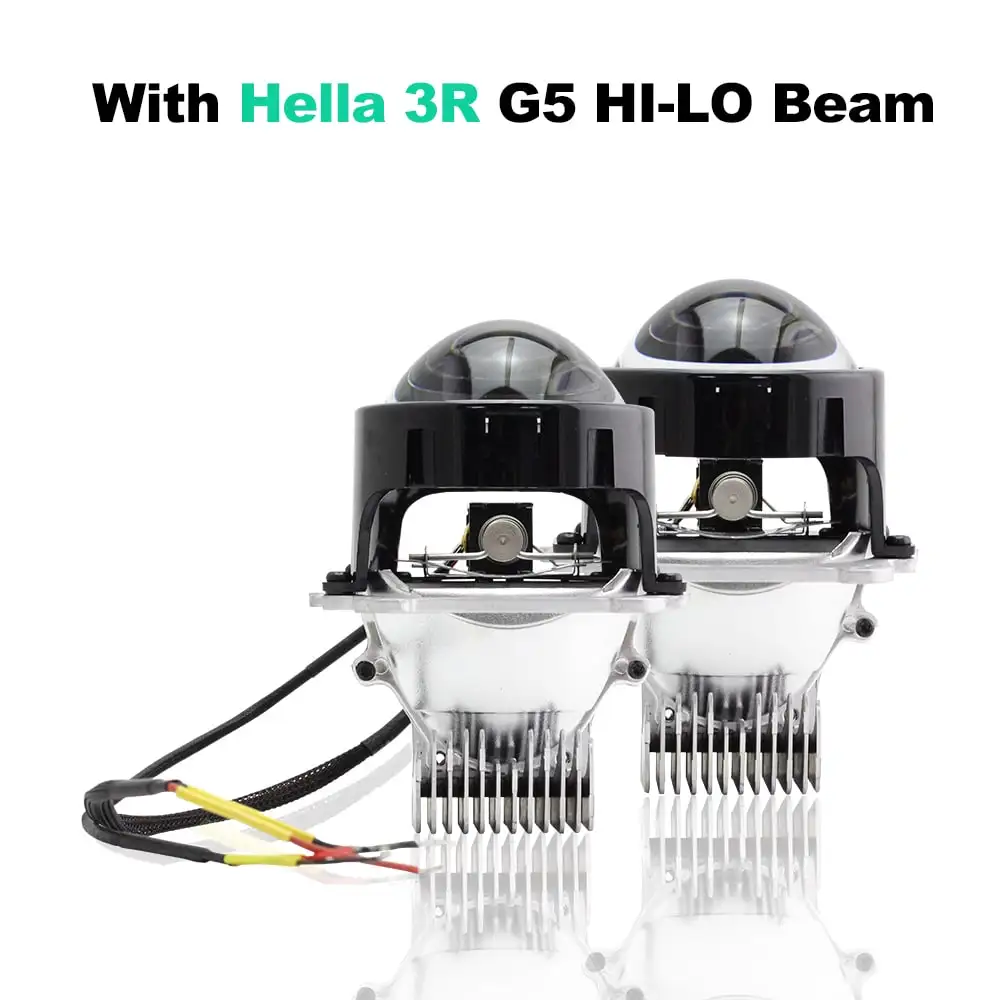 2PCS 3 inch 73W 6000K Hyperboloid Bi LED Projector Lenses Headlight Hella 3R G5 Auto Lens LHD RHD Car Light Accessory Retrofit