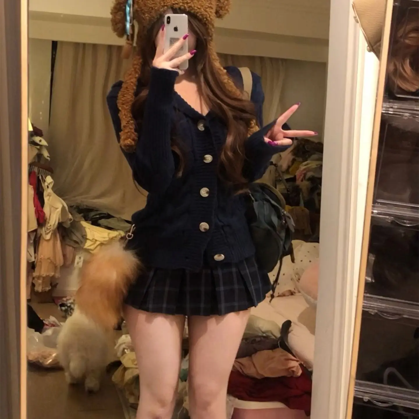 

Милый теплый вязаный открытый кардиган, свитер с капюшоном и застежкой на талии Y2K, маленький размер, осень-зима, модный студенческий свитер, милый мягкий