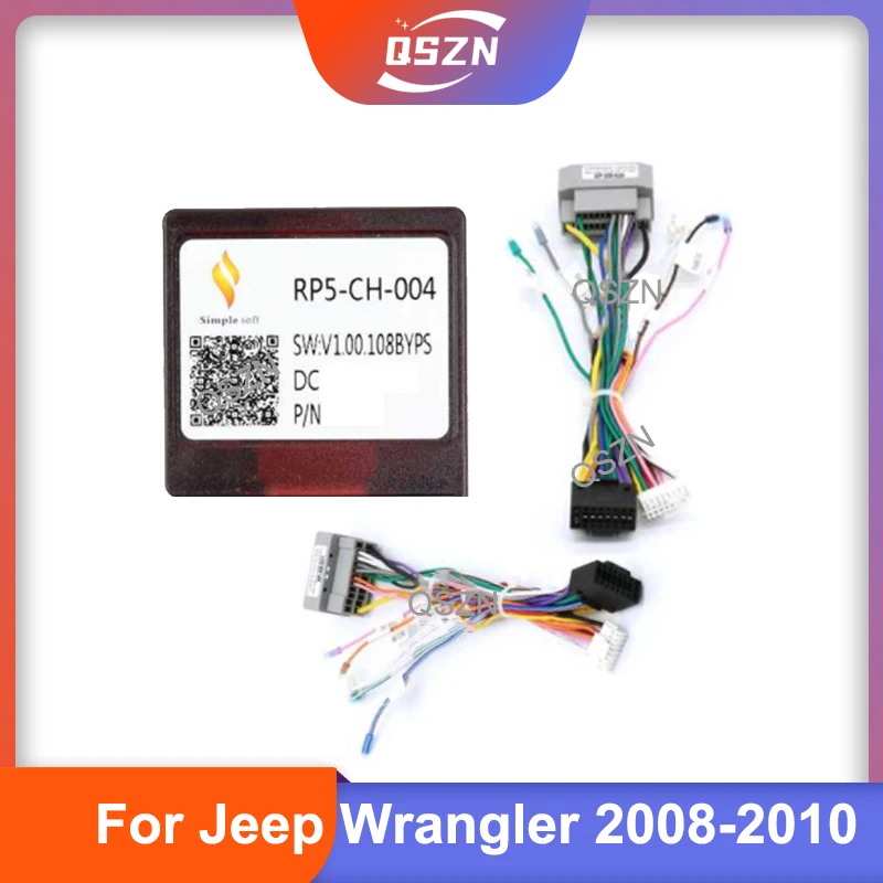 

Car Adapter Wiring Harness Cable 16 PIN Canbus Box Adapter For Jeep Wrangler 2008 2009 2010 Android Car Radio Decoder