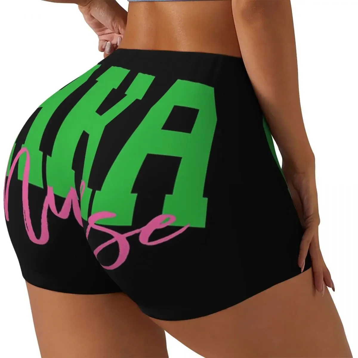 Custom Aka Shirts Aka Gifts Aka Nurse Women Gym Workout Running Shorts Athletic Volleyball Biker Yoga Shorts