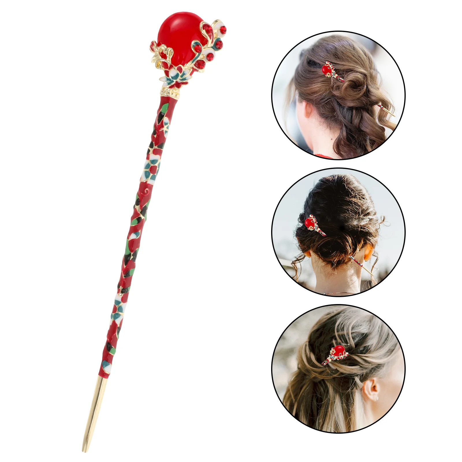 

Hair Barrettes for Women Clips Pins Chignon Hairpin Ancient Decorative Women's Stick