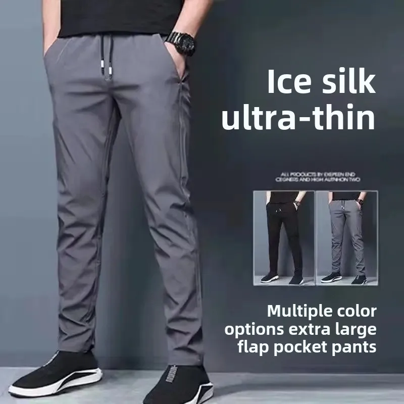 الربيع العصرية الرجال السراويل تنوعا أنيق الترفيه المألوف السراويل الطويلة كل مباراة الربيع الشباب شعبية #3