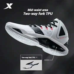 Xtep Qixi 2.0 Basketball Shoes For Men  Winter Support Sports Shoes Trendy Retro Mid Top Sneakers 876419120001