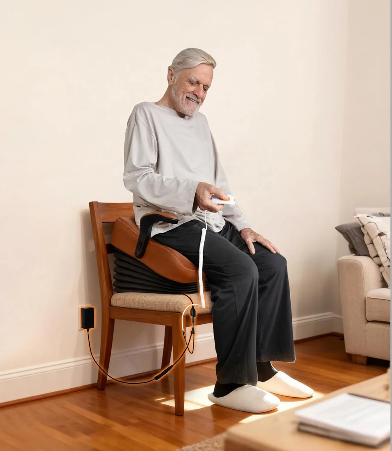 Electric Seat Lift Cushion Cordless Power Stand Assist Chair Riser 400LB Heavy Duty with Rechargeable Remote for Seniors Elderly