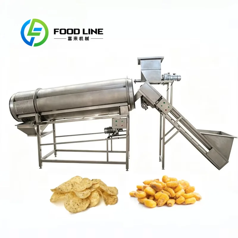 Customized Continuous Seasoning Tumbler Internal Baffles Prevent Material Stacking To Improve Seasoning Homogenization Effect
