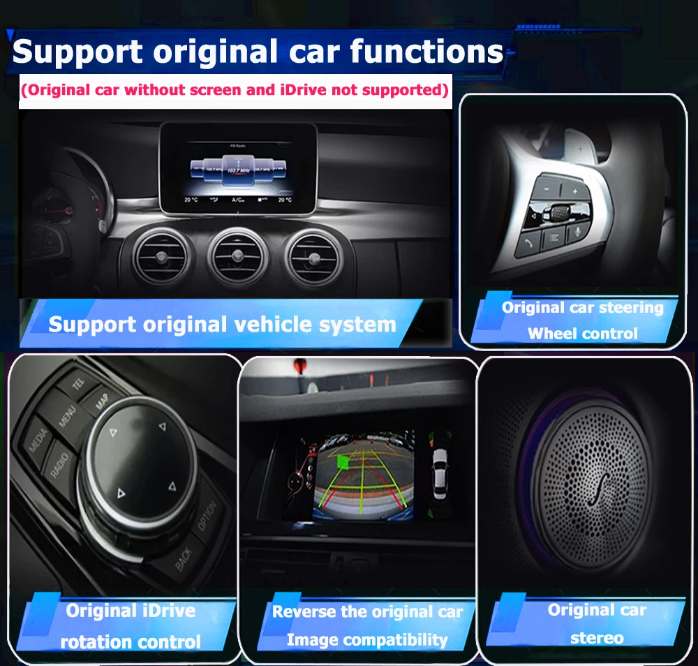 Android 16 Video Player for Mercedes Benz GLK X204 2013 - 2015 4G Car Radio Wireless Carplay WIFI GPS Navi Auto QLED Screen