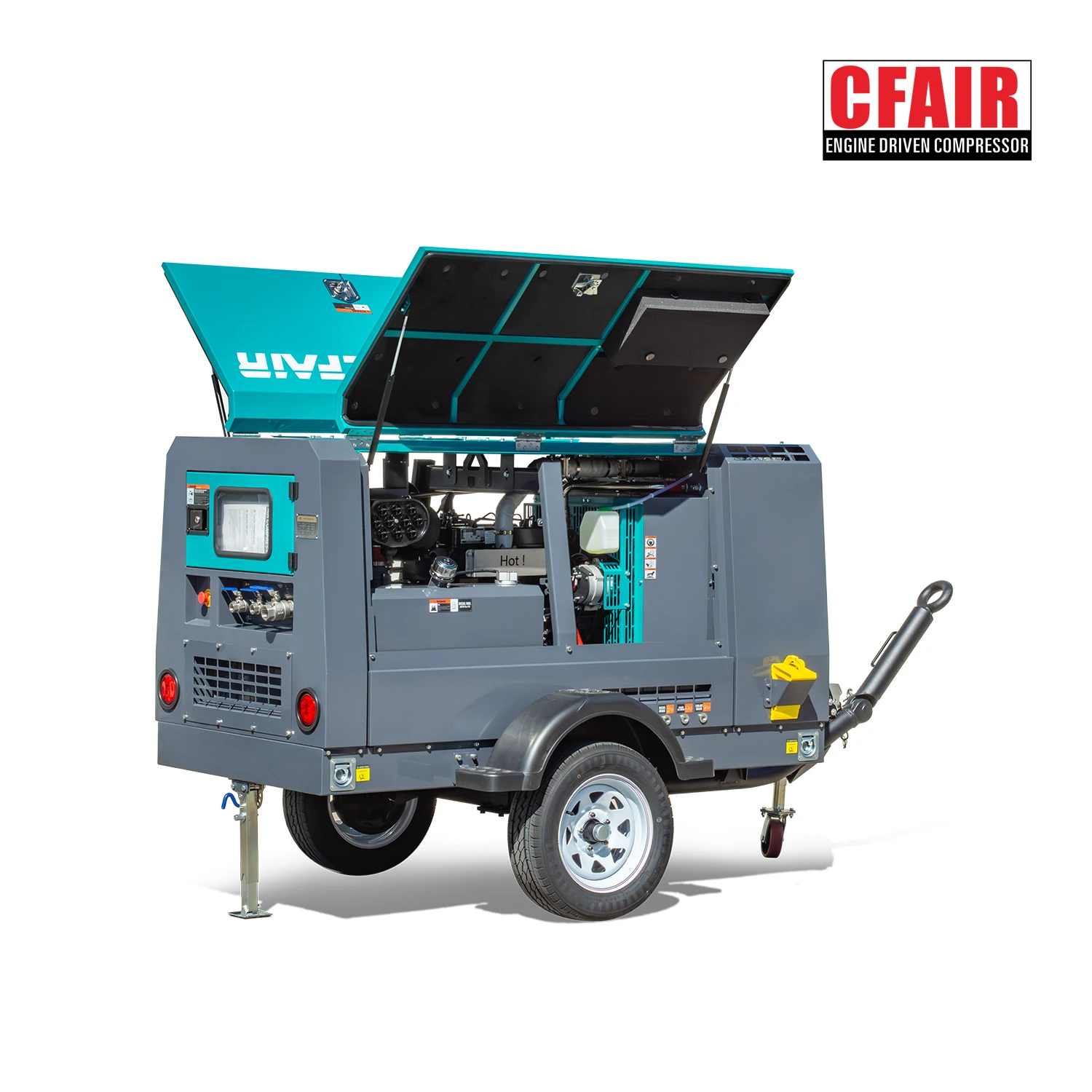 CFAIR Portable Die sel Air Compressor 5 M3/Min 7 Bar 185cfm Towable for Sandblasting Industrial Compressors