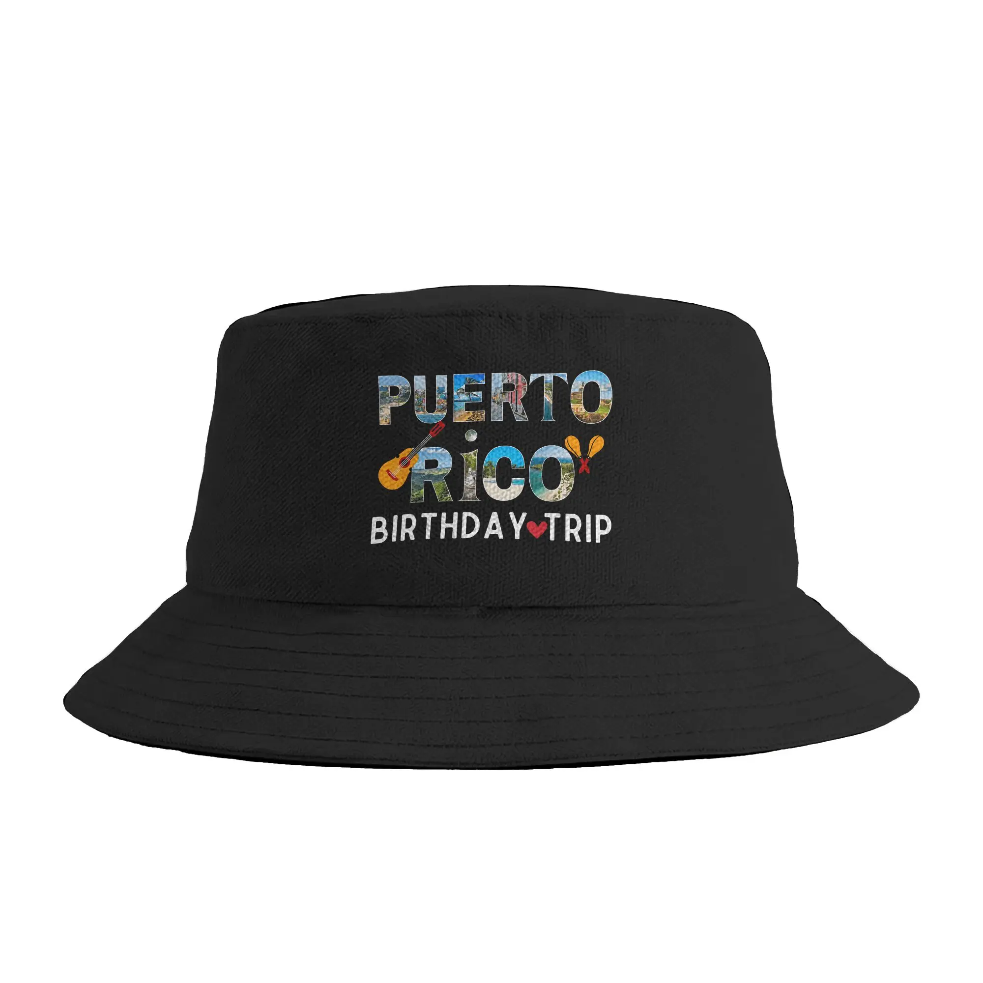 Couple Puerto Rico Birthday Trip Vacation Travel Bucket Hat  Personality Fisherman Hats Summer Casual Beach Travel Caps Hawaii