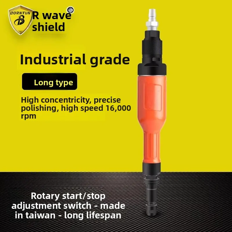 Wave Shield Extended Pneumatic Engraving and Grinding Machine 6mm Air Grinder Air-Powered Grinding Wheel Machine Polishing Machine Bd-6095