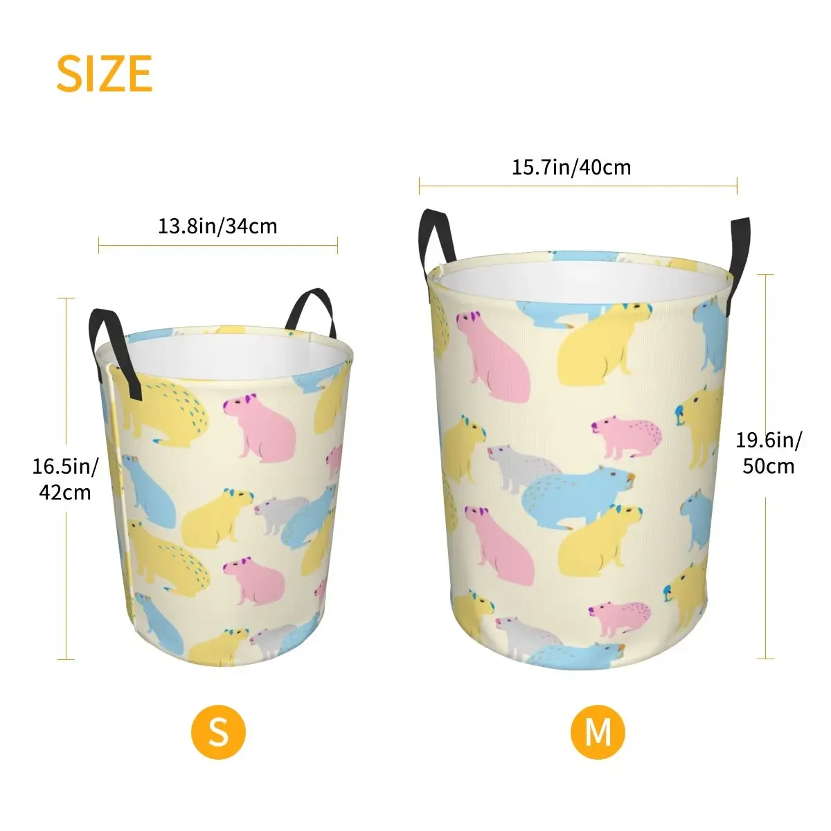 Capybara Colorful Pattern Laundry Hamper Large Storage Basket Wild Animals Of South America Girls Boys Toy Organizer
