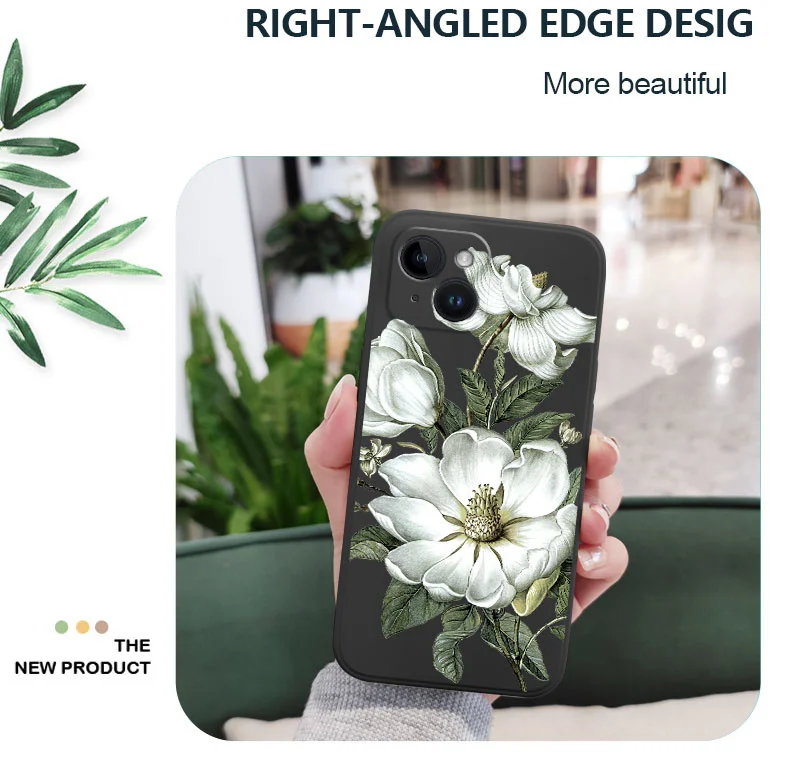 Wild Flowers Phone Case For iPhone 16 15 14 13 12 11 Pro Max Mini X XR XS 8 7 Plus 6 6S Plus Cover