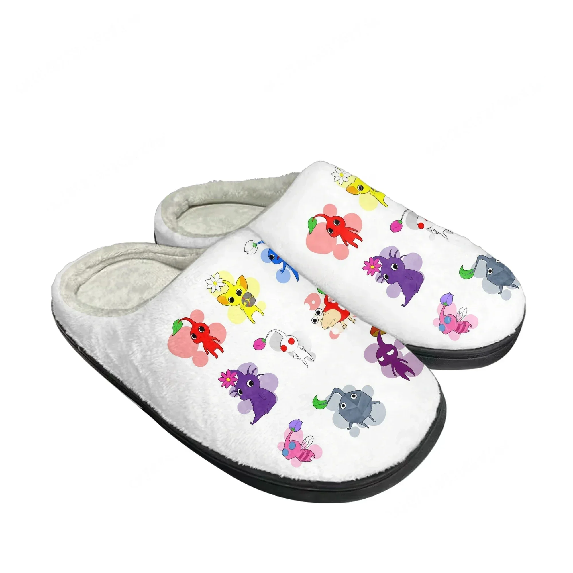 

Pikmin Home Cotton Slippers Cartoon Game Mens Womens Teenager Fashion Plush Bedroom Casual Keep Warm Shoes Tailor Made Slipper