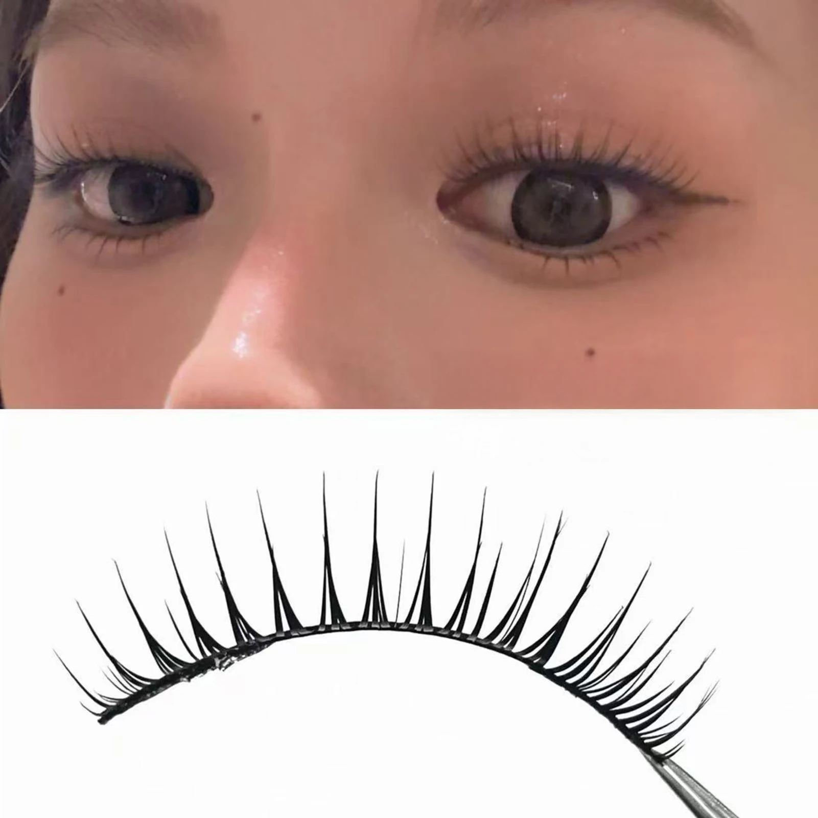 Estilo coreano cílios tira completa cílios postiços naturais grossos clusters extensão de chicote para mulheres maquiagem profissional