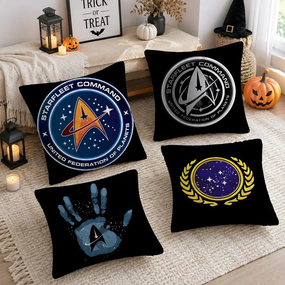 S-Star T-Trek Ship Movie Cushion Cover Plush Decorative Pillow Case With Hidden Zipper Cutecore Room Decor For Home