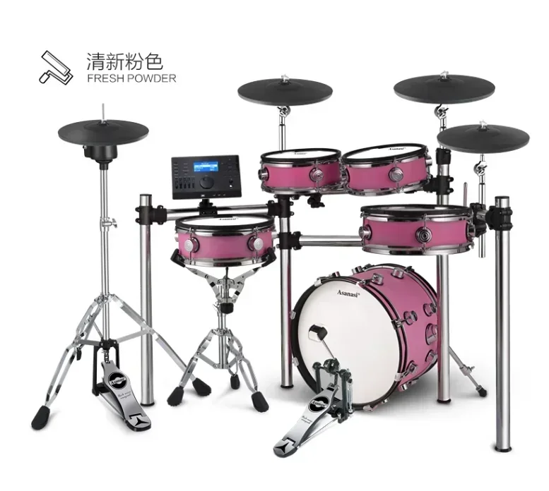 

ASANASI Low Cost Electronic High Grading Drum Set Musical Instrument with Rubber Drum Heads