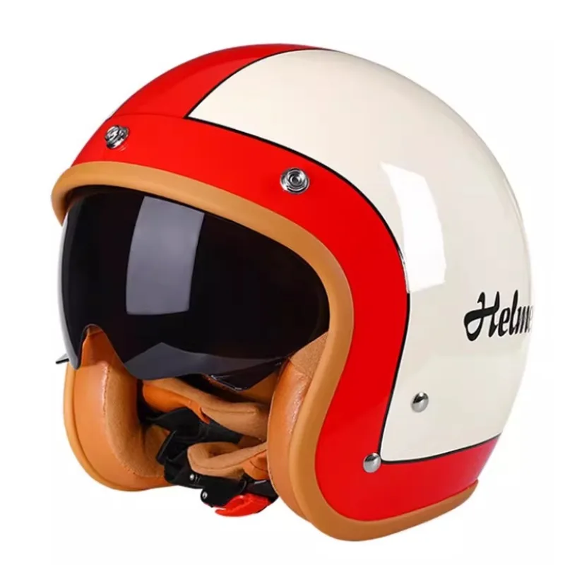 

High strength ABS Japanese classic retro Open face 3/4 helmet, For Harley Davidson Cruising Motorcycle Protective Helmet YH901