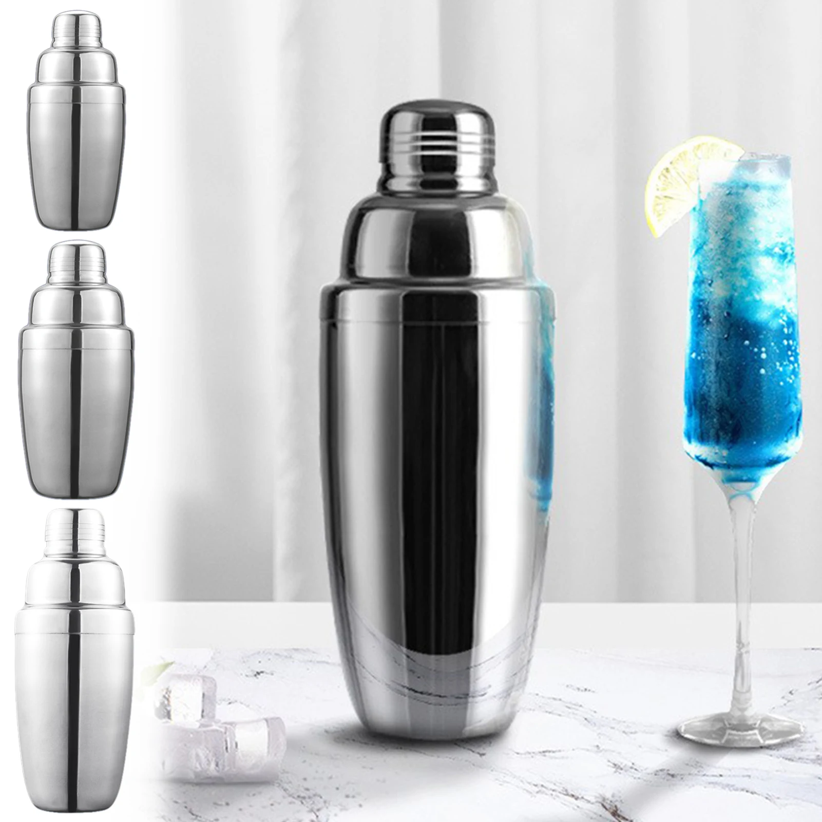 1PCS Edelstahl Bostons Shaker Mit Sieb Auslaufsicher Praktische Bar Werkzeug Metall Bar Cocktail Shaker Drink Mixer Tasse